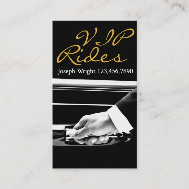 Tarjeta de presentación de Limousines Limo Car Ser (Anverso)