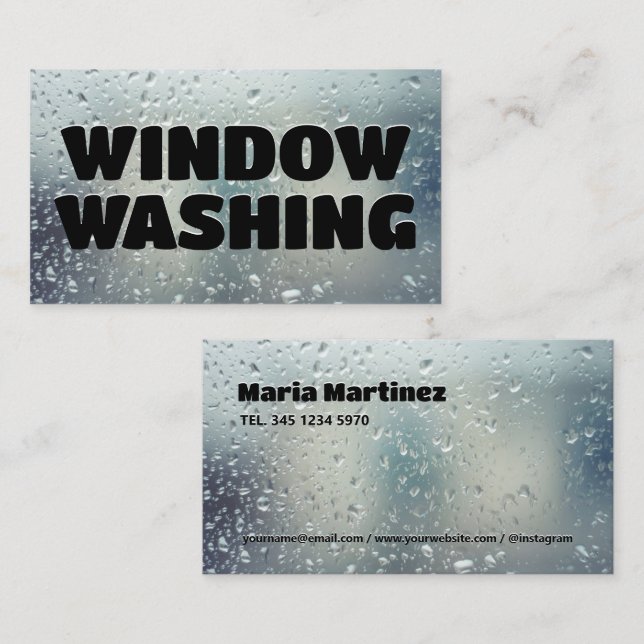 Tarjeta de presentación de limpieza de ventanas (Anverso / Reverso)
