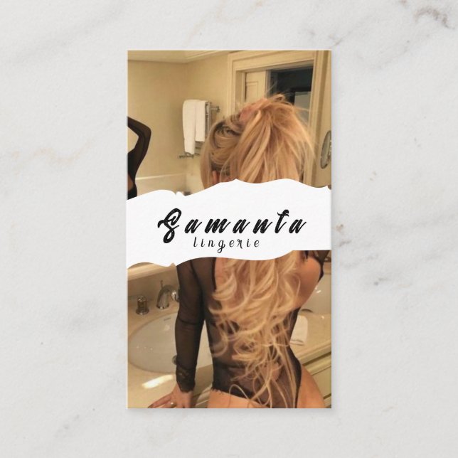 Tarjeta de presentación de Lingerie (Anverso)