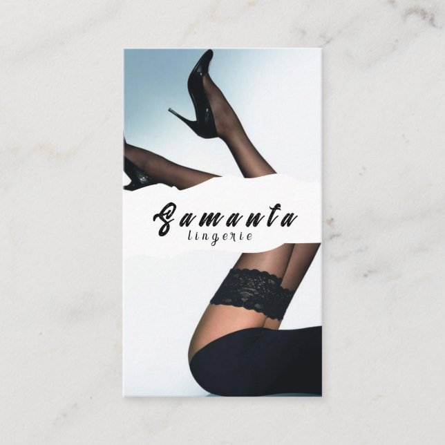 Tarjeta de presentación de Lingerie (Anverso)