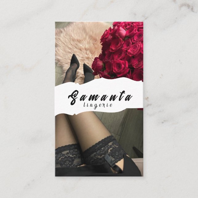 Tarjeta de presentación de Lingerie (Anverso)