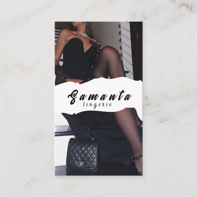 Tarjeta de presentación de Lingerie (Anverso)