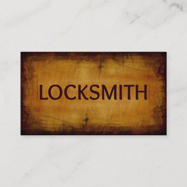 Tarjeta de presentación de locksmith (Anverso)