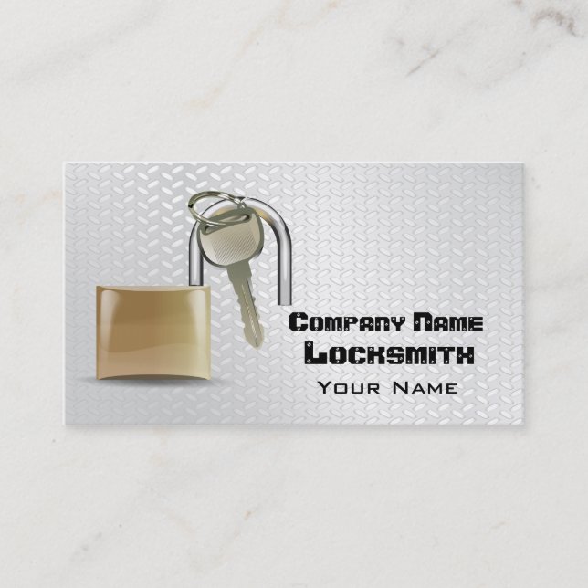 Tarjeta de presentación de locksmith (Anverso)