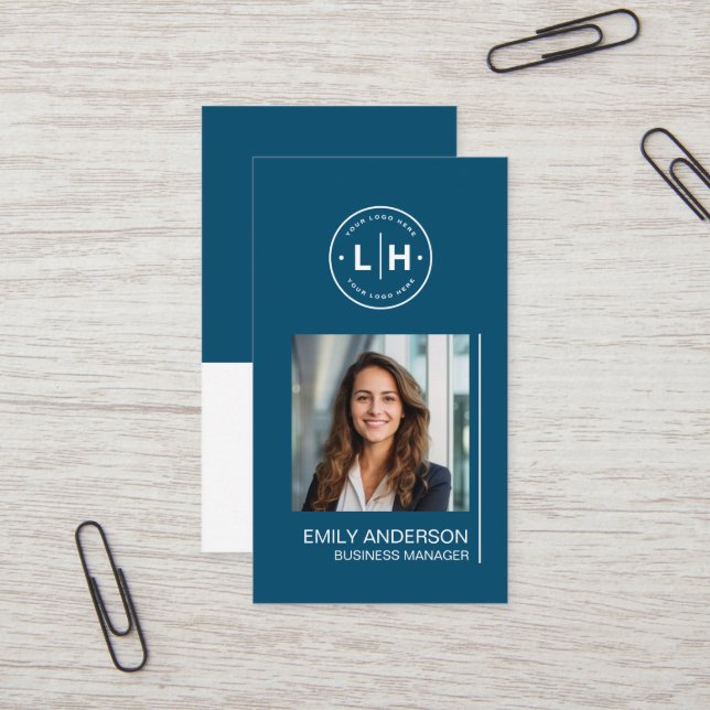 Tarjeta de presentación de logotipo personalizado  (Anverso/Reverso In Situ)