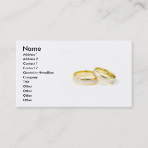 Tarjeta de presentación de los anillos de boda