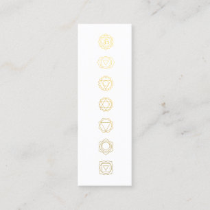 Tarjeta de presentación de los chakras de oro min