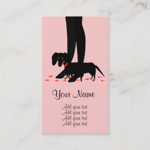 Tarjeta De Presentación De los chicas de la noche Dachshund hacia fuera -