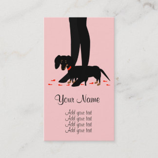 Tarjeta De Presentación De los chicas de la noche Dachshund hacia fuera -