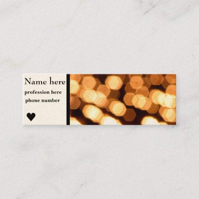 tarjeta de presentación de luces desvanecidas (Anverso)