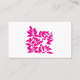 Tarjeta de presentación de lujo botánico rosa atre