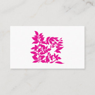 Tarjeta de presentación de lujo botánico rosa atre