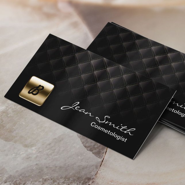 Tarjeta de presentación de lujo Gold & Black Cosme (Subido por el creador)