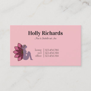 Tarjeta de presentación de Mamá hadita rosa