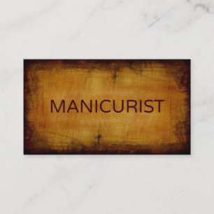 Tarjeta de presentación de Manicurist Antique Brus
