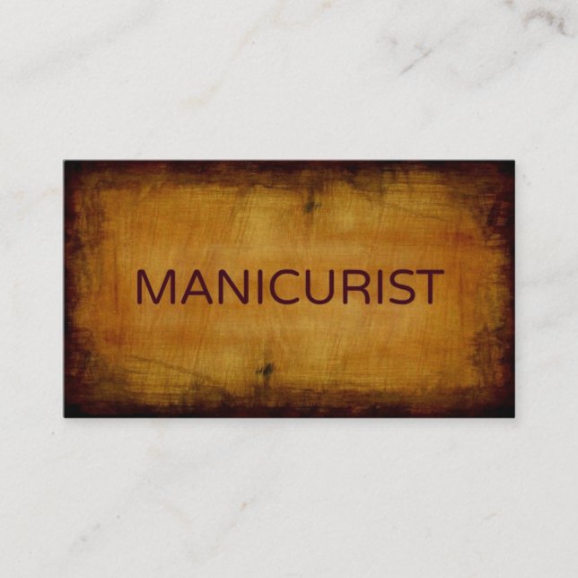 Tarjeta de presentación de Manicurist Antique Brus (Anverso)