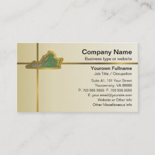 Tarjeta de presentación de mapas de Virginia