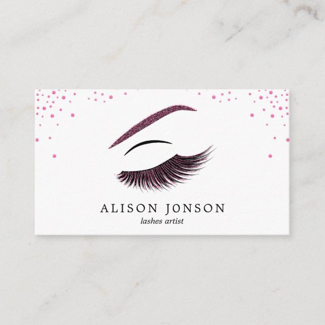 Tarjeta de presentación de maquilladores con efect (Anverso)