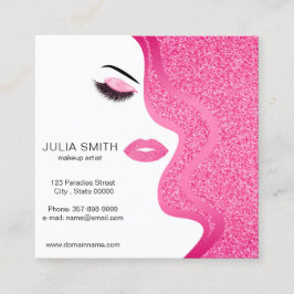 Tarjeta de presentación de maquilladores con efect