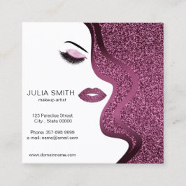 Tarjeta de presentación de maquilladores con efect