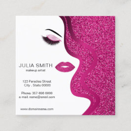 Tarjeta de presentación de maquilladores con efect