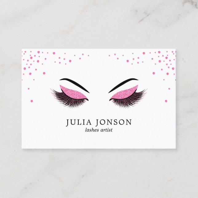 Tarjeta de presentación de maquilladores con efect (Anverso)