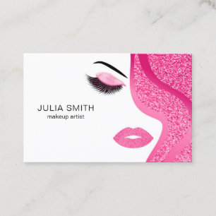 Tarjeta de presentación de maquilladores con efect