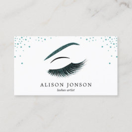 Tarjeta de presentación de maquilladores con efect