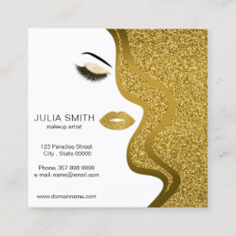 Tarjeta de presentación de maquilladores con efect