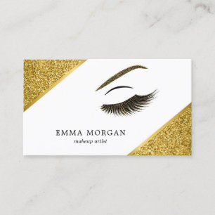 Tarjeta de presentación de maquilladores con efect