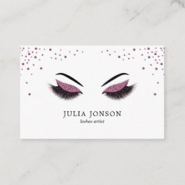 Tarjeta de presentación de maquilladores con efect