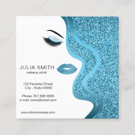 Tarjeta de presentación de maquilladores con efect