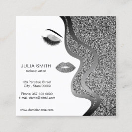 Tarjeta de presentación de maquilladores con efect