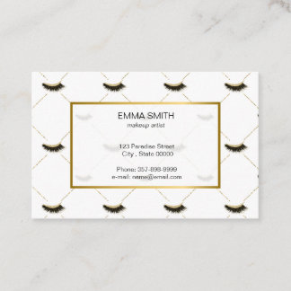 Tarjeta de presentación de maquilladores con efect