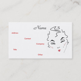 Tarjeta de presentación de maquillaje Artista Clas