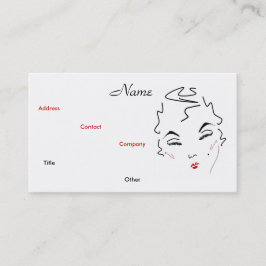 Tarjeta de presentación de maquillaje Artista Clás