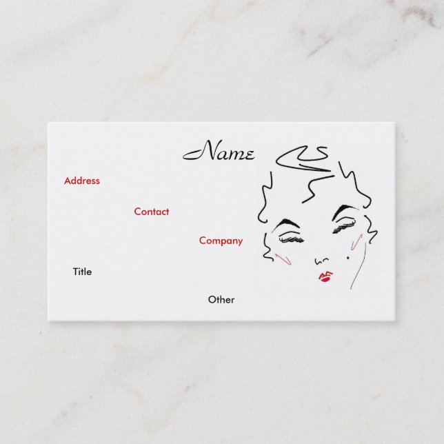 Tarjeta de presentación de maquillaje Artista Clás (Anverso)