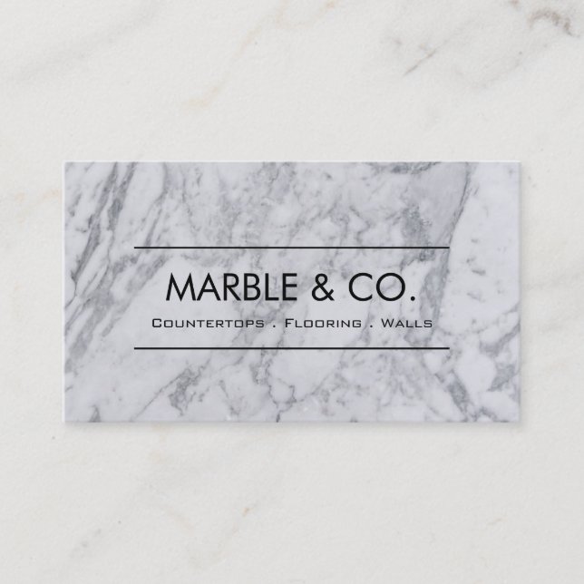 Tarjeta de presentación de Marble Stone profesiona (Anverso)