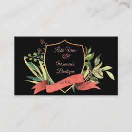 Tarjeta de presentación de marco floral