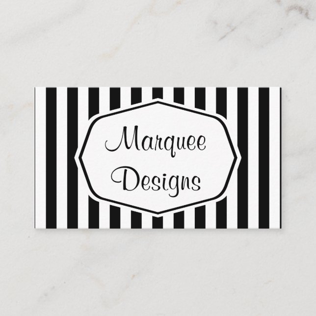 Tarjeta de presentación de Marcos Blanco y Negro (Anverso)