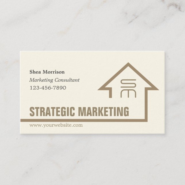 Tarjeta de presentación de marketing estratégico (Anverso)