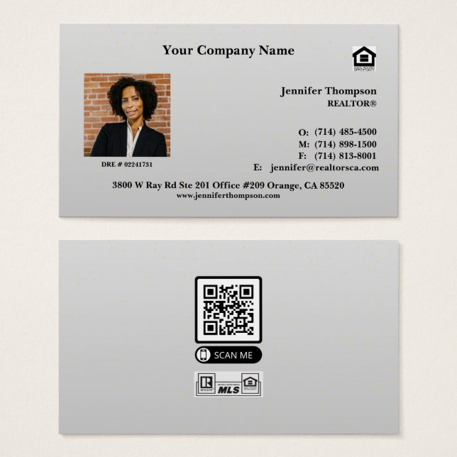 Tarjeta de presentación de mármol elegante con bri (Anverso y reverso)