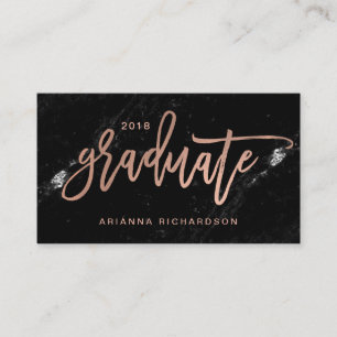 Tarjeta de presentación de mármol elegante del