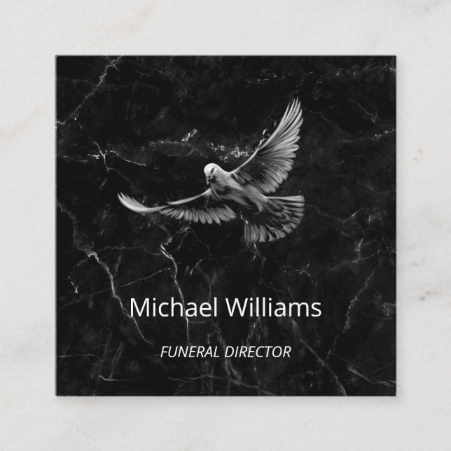 Tarjeta de presentación de Mármol Negro con palo d (Anverso)