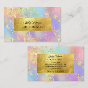 Tarjeta de presentación de mármol Opal gold textur