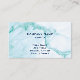 Tarjeta de presentación de mármol turquesa