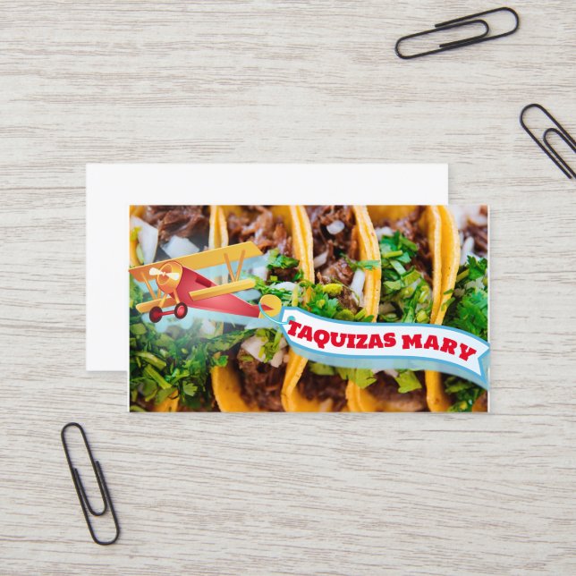 Tarjeta de presentación de Mary taequas (Anverso/Reverso In Situ)