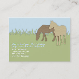 Tarjeta de presentación de Mascota Brown Ponies