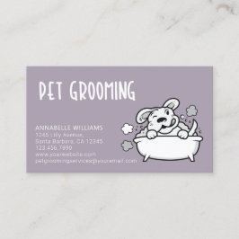 Tarjeta de presentación de Mascota Grooming Servic