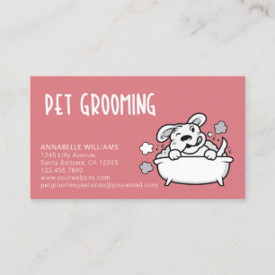Tarjeta de presentación de Mascota Grooming Servic